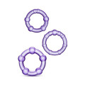Набір ерекційних кілець Blush Stay Hard Beaded Cockrings Фіолетовий