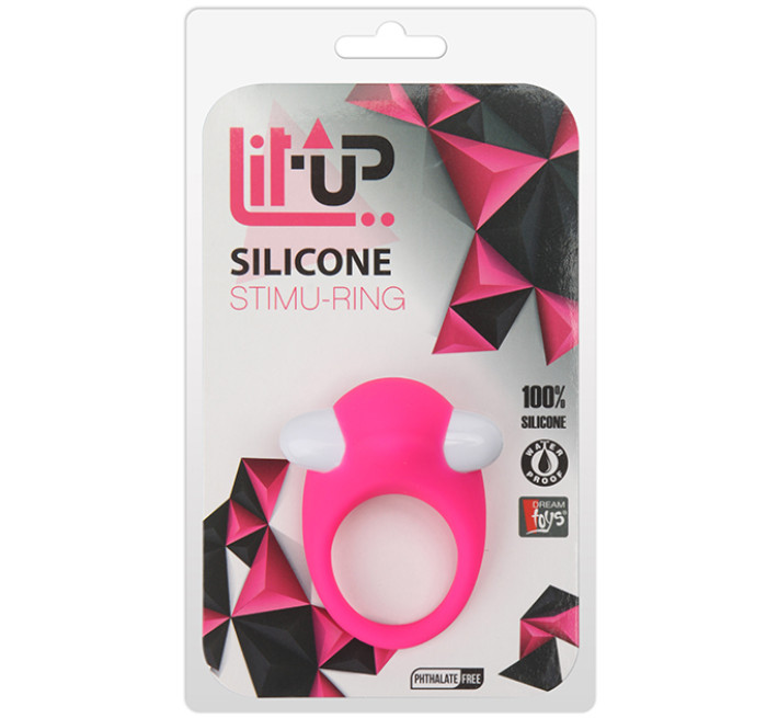 Ерекційне кільце Dreamtoys LIT-UP SILICONE STIMU RING 6 Рожеве