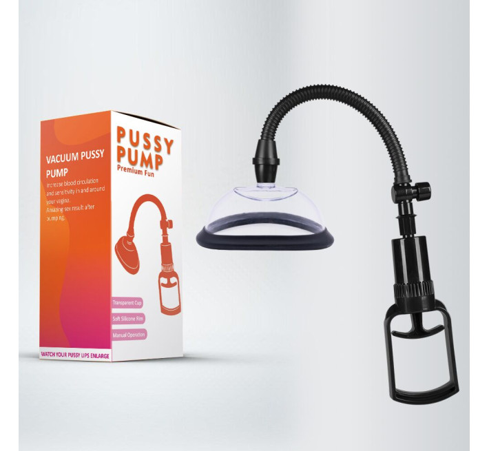 Вакуумна помпа для вульви Pussy Pump Premium Fun розмір L (13 см), механічний насос