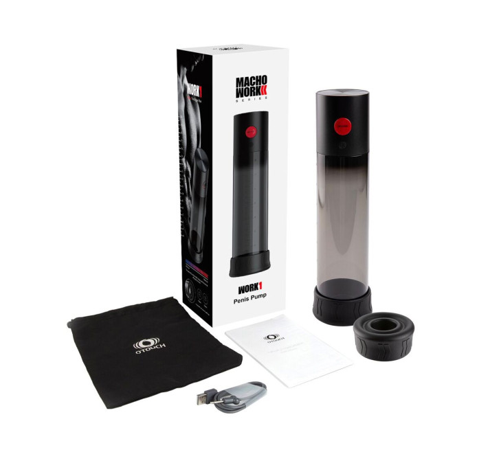 Автоматический вакуумный насос Otouch MACHO WORK 1, 2 кольца 26 мм и 36 мм, LED-индикатор, до 20 см