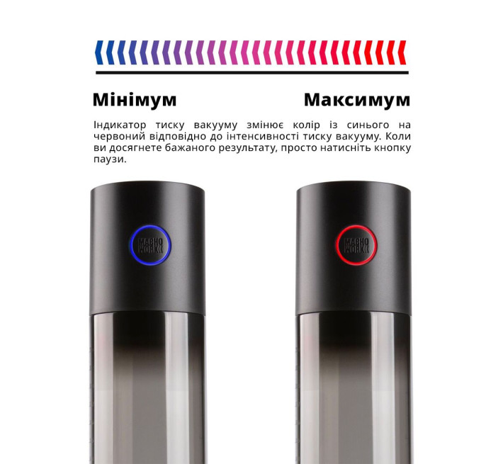 Автоматический вакуумный насос Otouch MACHO WORK 1, 2 кольца 26 мм и 36 мм, LED-индикатор, до 20 см