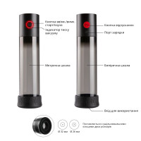 Автоматический вакуумный насос Otouch MACHO WORK 1, 2 кольца 26 мм и 36 мм, LED-индикатор, до 20 см