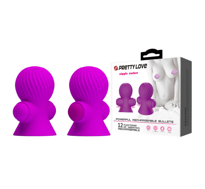 Вакуумна помпи для сосків Pretty Love Nipple Sucker Purple