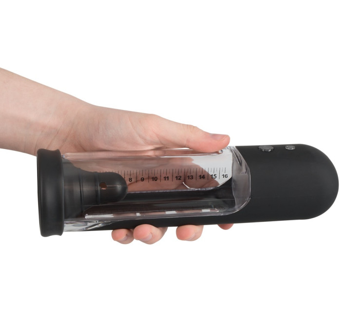 Чоловіча помпа Rebel Automatic Penis Pump Чорна/Прозора