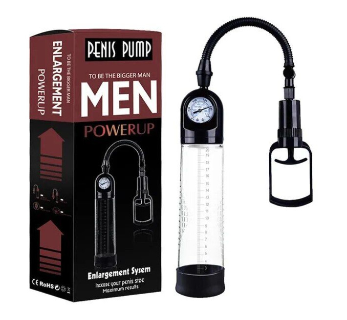 Вакуумна помпа Men Powerup зі стрілковим манометром і ручним насосом