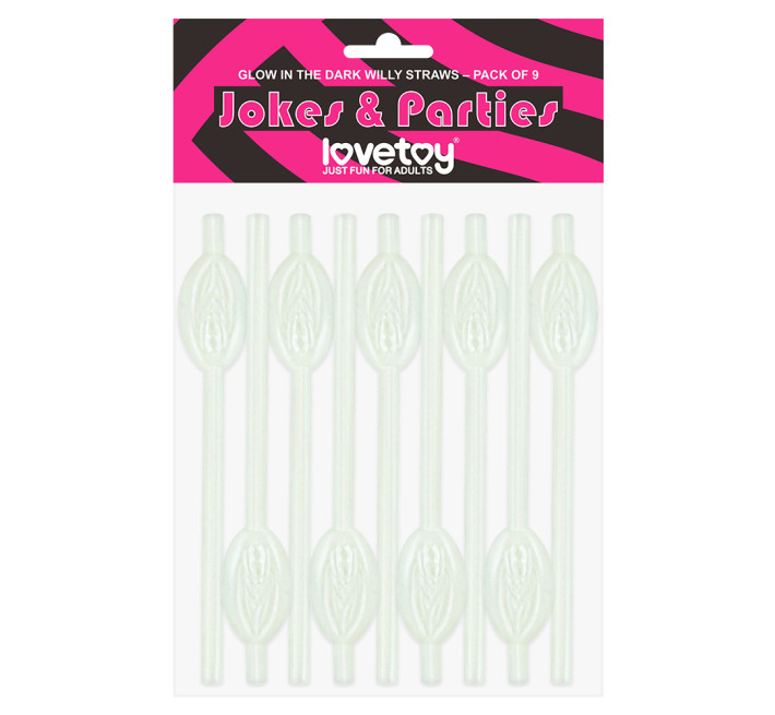 Трубочки LoveToy Glow in the Dark Pussy Straws 9 шт