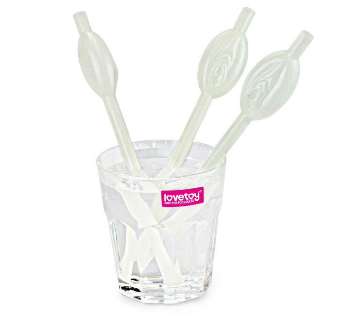 Трубочки LoveToy Glow in the Dark Pussy Straws 9 шт