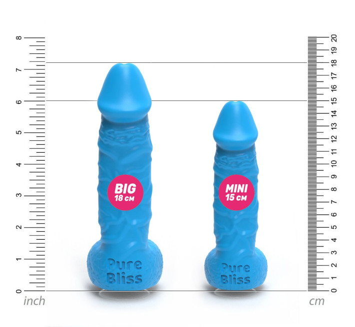 Крафтове мило-член із присоскою Pure Bliss BIG Blue, натуральне