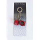 Брелок Наручники с пряжкой Feral Feelings Красный