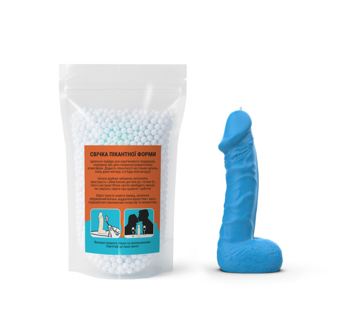 Свічка у вигляді члена Чистий Кайф MEDIUM Blue