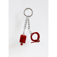 Брелок Наручники із пряжкою Feral Feelings Червоний