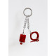 Брелок Наручники с пряжкой Feral Feelings Красный