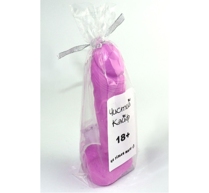 Крафтовое мыло-член с присоской Чистый Кайф Фиолетовое L