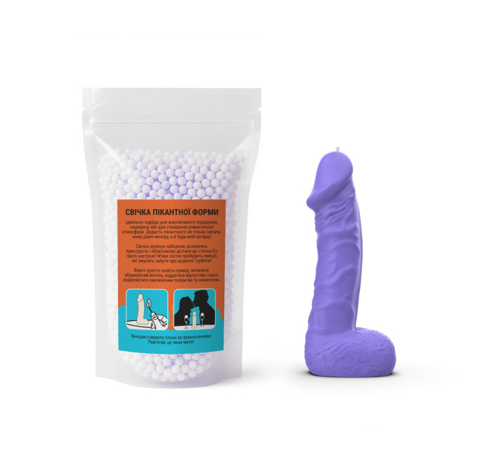 Свеча в виде члена Чистий Кайф MEDIUM Violet