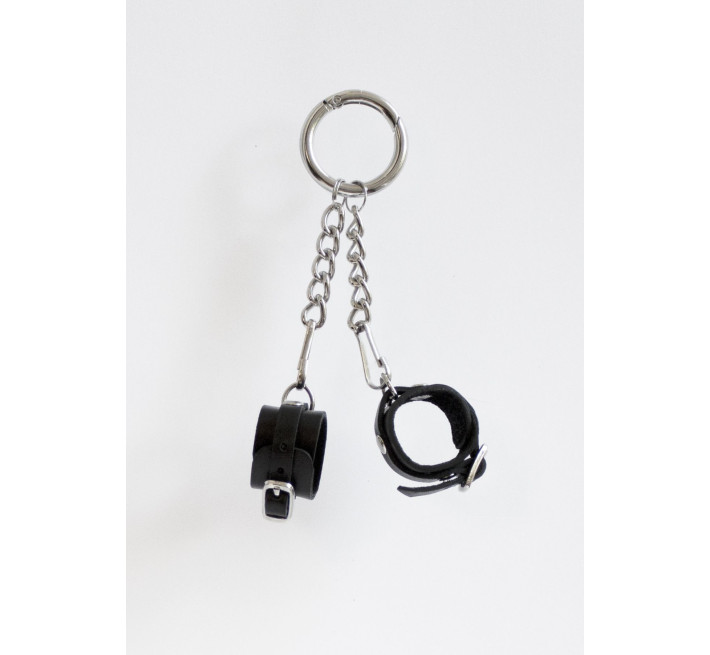Брелок Наручники із пряжкою Feral Feelings Чорний