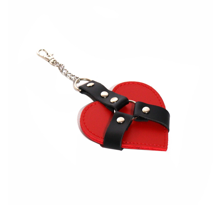 Брелок на карабіні для ключів Art of Sex Chained Heart, Червоний
