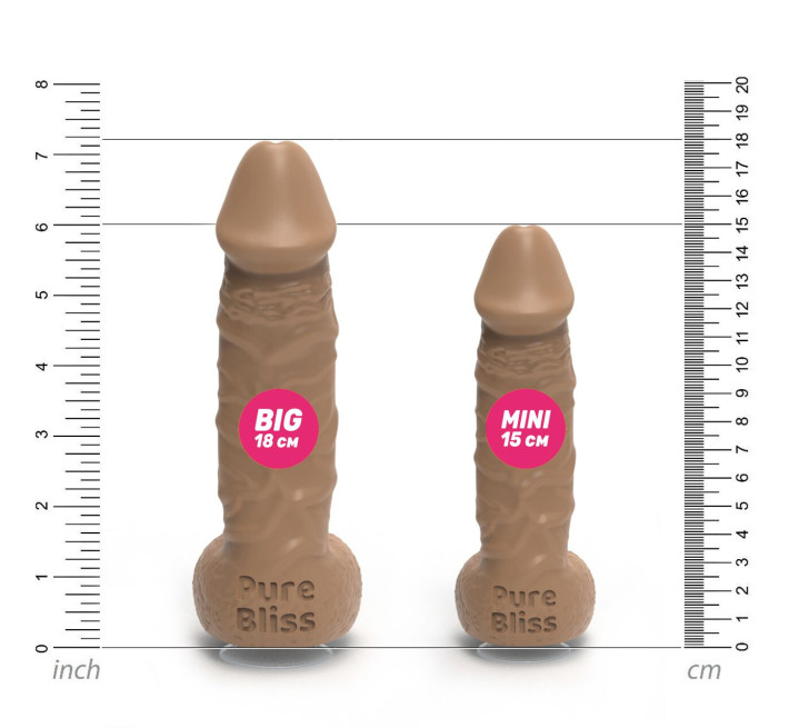 Крафтове мило-член із присоскою Pure Bliss BIG Brown, натуральне