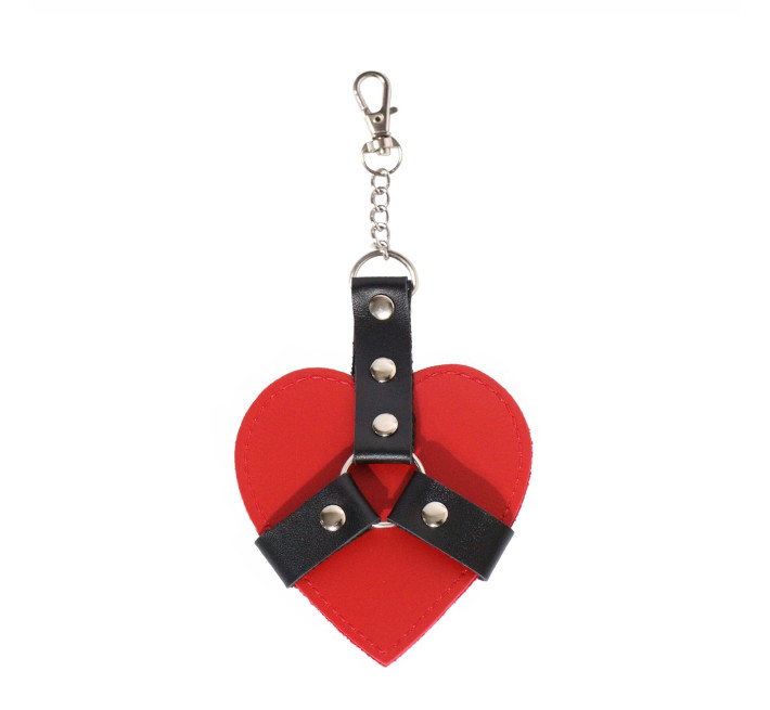 Брелок на карабіні для ключів Art of Sex Chained Heart, Червоний