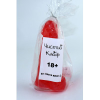 Крафтове мило-член із присоскою Чистий Кайф L Червоне