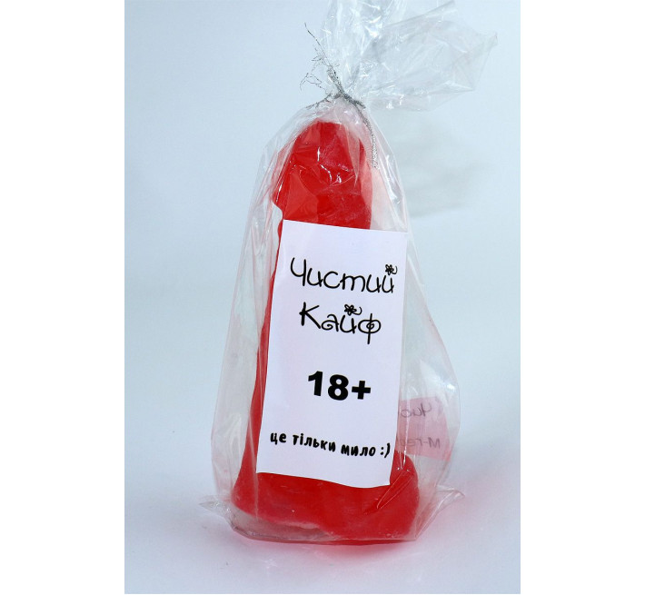 Крафтовое мыло-член с присоской Чистый Кайф Красное L