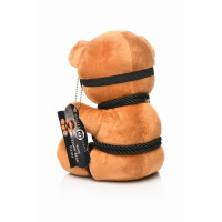 Плюшевий ведмедик ROPE Teddy Bear БДСМ у шкіряній масці та обв’язці, 22x16x12 см