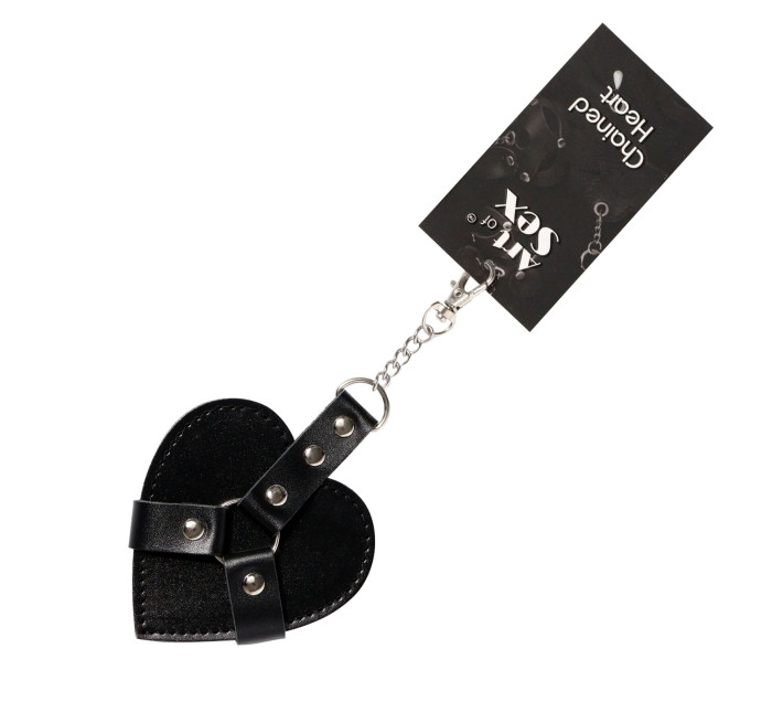 Брелок на карабіні для ключів Art of Sex Chained Heart, Чорний
