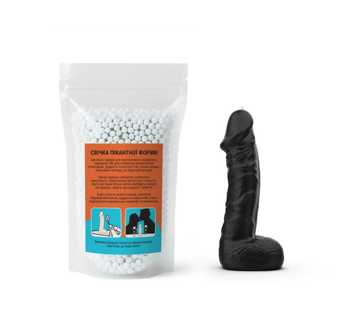 Свічка у вигляді члена Чистий Кайф MEDIUM Black