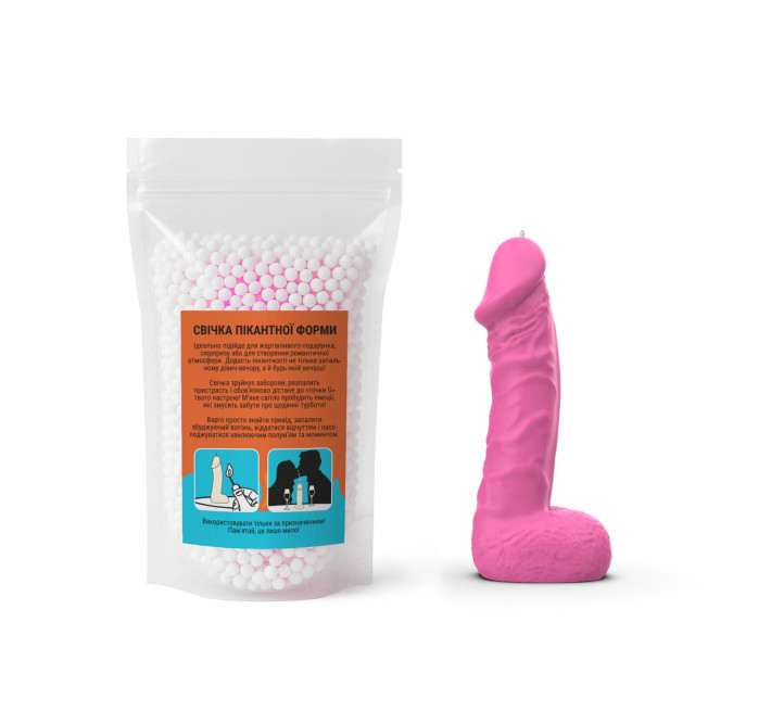 Свічка у вигляді члена Чистий Кайф LARGE Pink