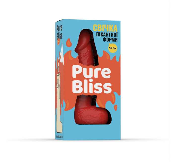 Свічка у вигляді члена Pure Bliss MINI Red 15 см