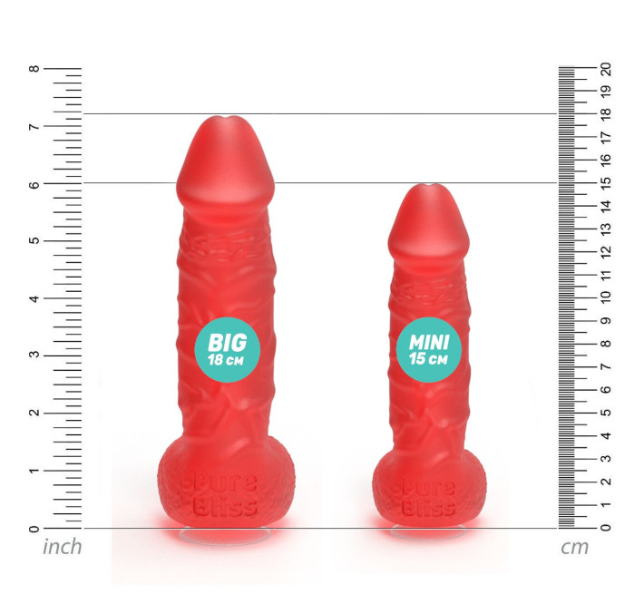 Крафтовое мыло-член с присоской Pure Bliss MINI Red, натуральное