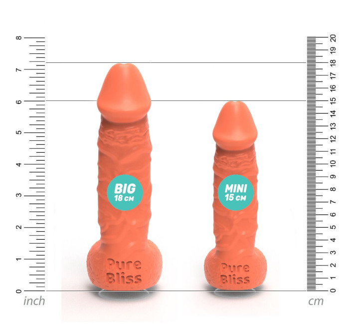 Крафтовое мыло-член с присоской Pure Bliss MINI Coral, натуральное