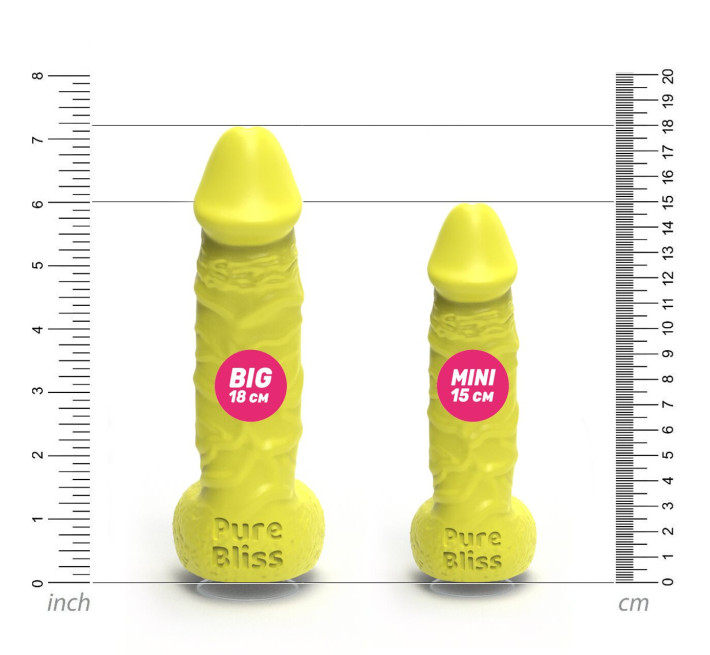 Крафтове мило-член із присоскою Pure Bliss BIG Yellow, натуральне