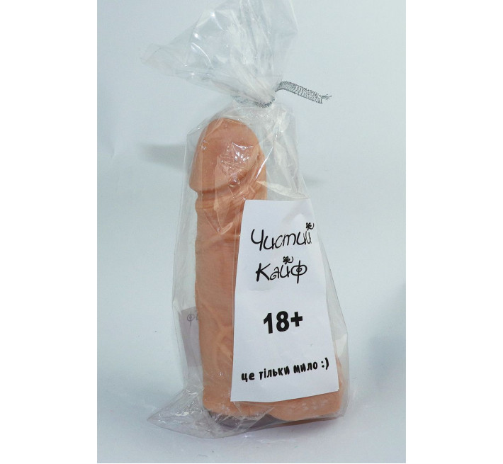 Крафтове мило-член із присоскою Чистий Кайф L Коричневе