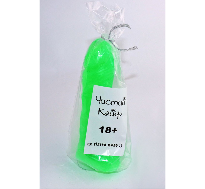 Крафтове мило-член із присоскою Чистий Кайф L Зелене