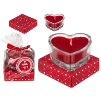 Свічка у склі OOTB Heart, 8 х 8 см