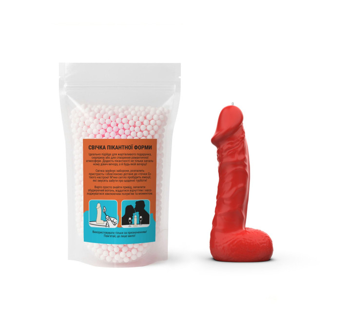 Свічка у вигляді члена Чистий Кайф MEDIUM Red
