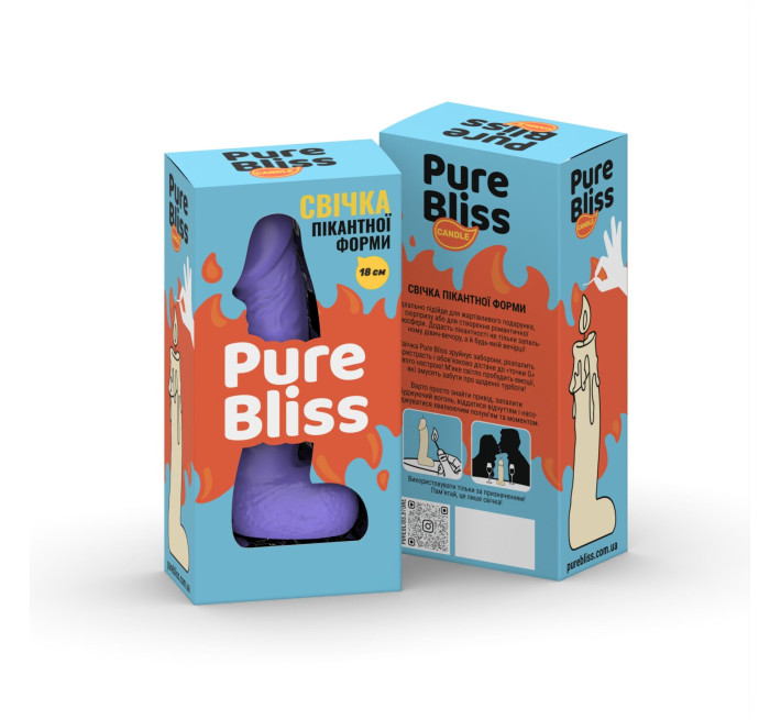 Свеча в виде члена Pure Bliss BIG Violet 18 см