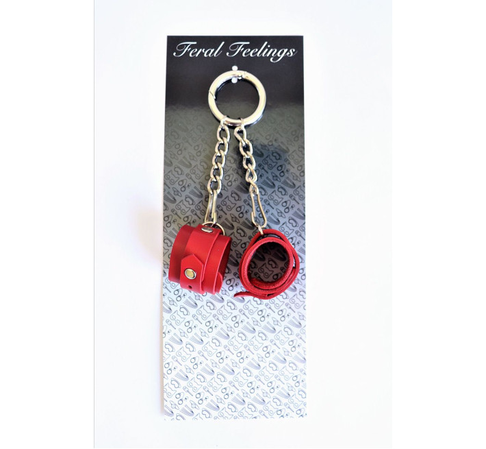 Брелок Наручники Feral Feelings Червоний