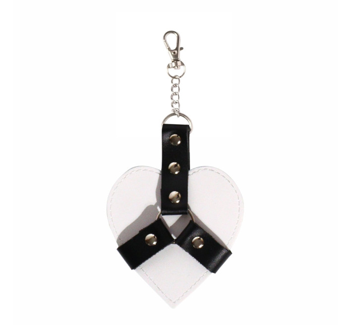 Брелок на карабине для ключей Art of Sex Chained Heart, Белый