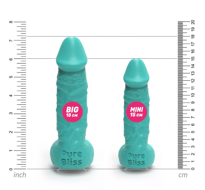 Крафтове мило-член із присоскою Pure Bliss BIG Turquoise, натуральне