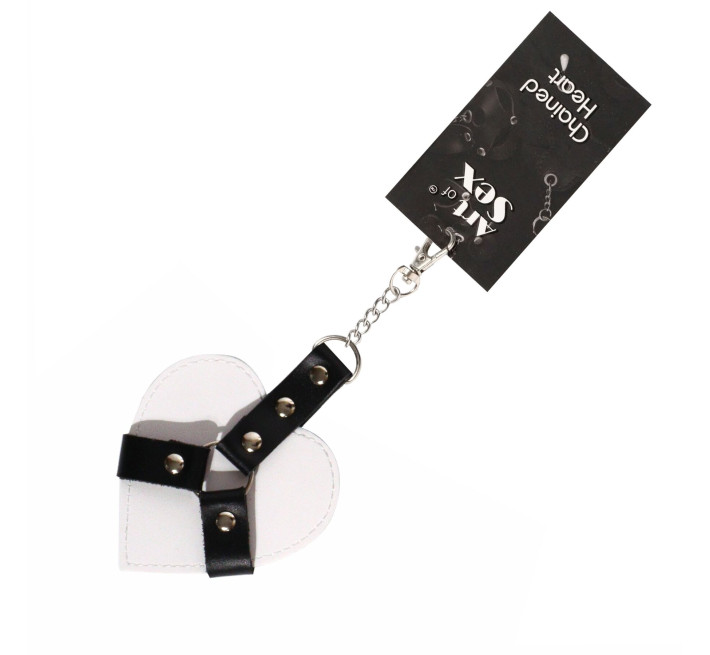 Брелок на карабине для ключей Art of Sex Chained Heart, Белый