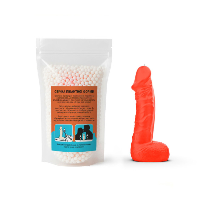 Свічка у вигляді члена Чистий Кайф MEDIUM Orange