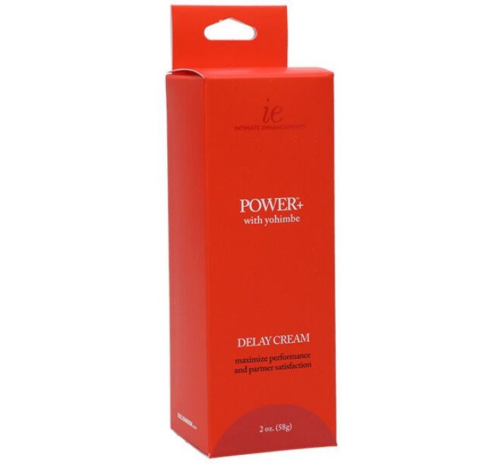 Потужний крем-пролонгатор Doc Johnson Power+with Yohimbe Delay Cream For Men, екстракт Йохимбе, 56 г