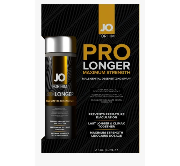 Пролонгувальний спрей JO Prolonger Spray with Lidocaine (60 мл), не містить мінеральних масел