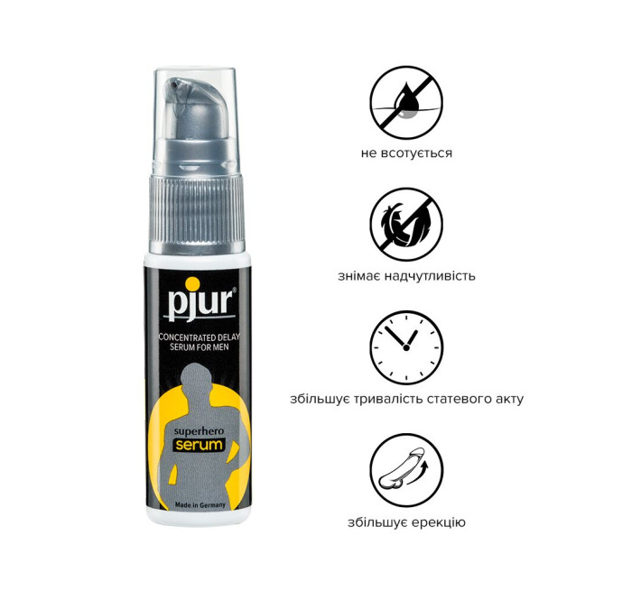 Пролонгуючий гель-мастило для чоловіків Pjur Superhero Serum 20 мл
