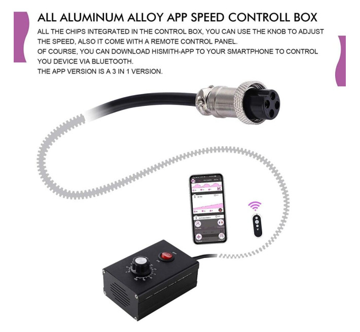 Смарт секс-машина Hismith AK-01-Black Sex Machine APP з фалоімітатором