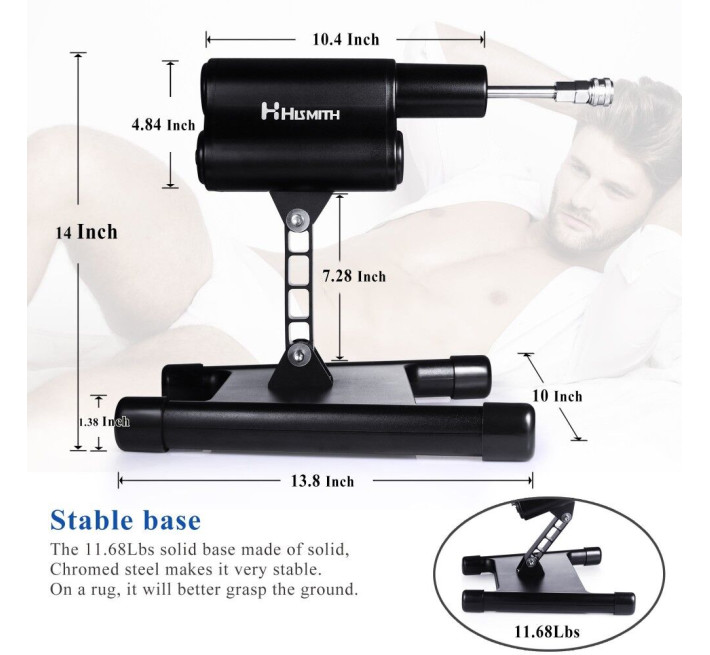 Смарт секс-машина Hismith AK-03 Sex Machine APP с фаллоимитатором, стойка, не требует сборки