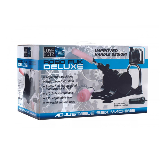 Секс-машина Lovebotz с фаллоимитатором и мастурбатором-вагиной, с ведущим пультом управления.