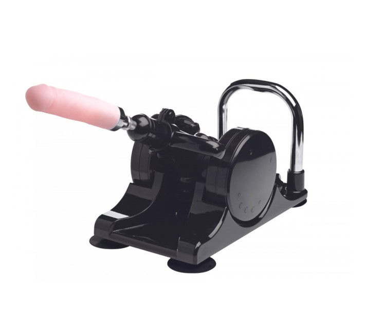 Секс-машина Lovebotz с фаллоимитатором и мастурбатором-вагиной, с ведущим пультом управления.