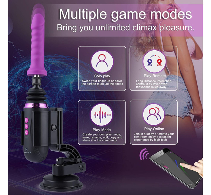 Міні секс-машина Hismith Mini Capsule Sex-Machine with Strong Suction Cup, потужна, перезаряджувана